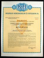 Barcs 1987. K&H Bank - A Barcsi Szociális Gondozási Központ I. ütemének Megvalósításáért kötvénye 10.000Ft-ról (8x) egymás utáni sorszámokkal
