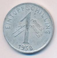 Ausztria 1938. 1 értékű Al élelmiszer bárca T:2- /  Austria 1938. Ein topf Schilling / Gegen Hunger und kälte (Al) C:VF
