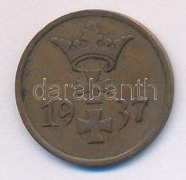 Német Államok / Frei Stadt Danzig 1937. 1pf T:2 / 
German States / Frei Stadt Danzig 1937. 1 Pfennig...