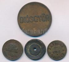 Diósgyőr jelzésű "1" -es számú bárca + 3db klf külföldi szükségpénz T:vegyes