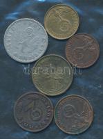 Német 3. Birodalom 1937-1941. 1Pf + 2Pf (2x) + 5Pf + 10Pf + 50Pf T:2,2-
German Third Reich / 1937-19...