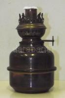 Régi réz petróleum lámpa búra nélkül 18cm magas