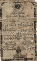 1806. 10G "Bécsi városi bankócédula" T:IV, restaurált