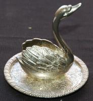 Hattyú alakú fém asztali dísz 8cm magas