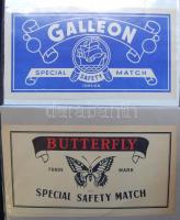 4db nagyméretű gyufacímke, közte az 1966-os VIII. labdarúgó világbajnokságra kiadott