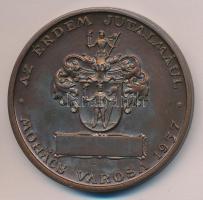 1937. "A Mohácsi csata 250. évfordulója emlékére / Az érdem jutalmául Mohács városa" bronz...