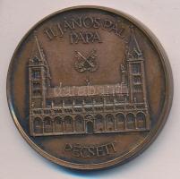 Fritz Mihály: 1991. "II. János Pál pápa Pécsett" Br emlékérem (42mm) T:1-