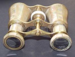 cca. 1900 Deraisme FT Paris réz színházi látcső teljes gyöngyházberakással /
Deraisme FT Paris coppe...