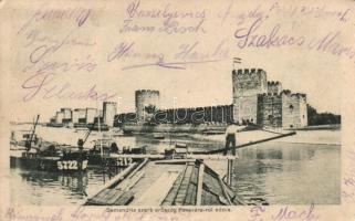 Szendrő (Smederevo) Fortress, port, boat (EK)