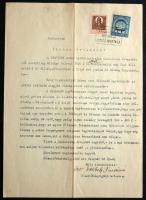 1933 Okmány okmánybélyeg és Hódmezővásárhely városi bélyeg vegyes lerovással