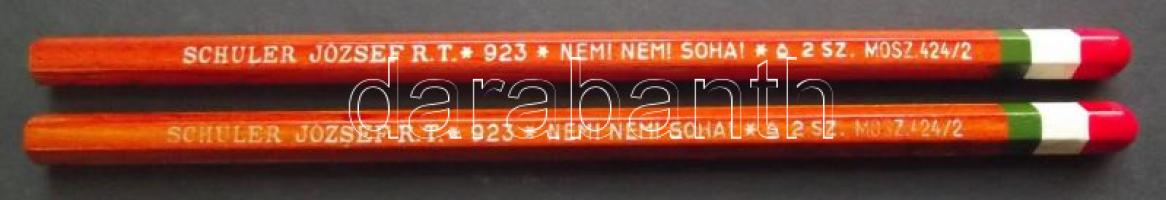 2 db "Schuler József Rt." irredenta grafitceruza