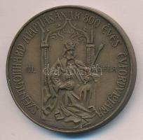 Kiss Sándor: 1983. "MÉE Szombathelyi csoportja - Szentgotthárd 800 éves" Br piefort emlékérem (42mm) T:1