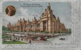 1904 St. Louis, World's Fair, Palace of Electricity, hold to light litho s: H. Wunderlich (EB)