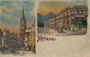 Brixen / Bressanone Adler street, Hotel Elephant, hold to light litho (pinhole)
