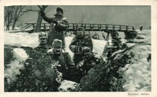 Military WWI Hungarian soldiers in the Carpathian mountains