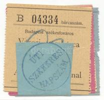 Budapest / Városi vámbárca 30f + 40f + 70f + 120f Átlós-úti vámvonalra + "Úti szekeres napszám" pecsételés papíron T:II
