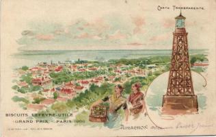 Arcachon lighthouse, hold to light litho &lt;br/&gt;