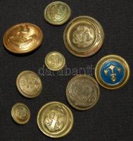 9db klf magyar hajózási felvarrható díszgomb