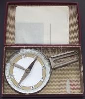 cca 1930 Lendvay-féle tájoló leírással tokban /  Prismatic compass