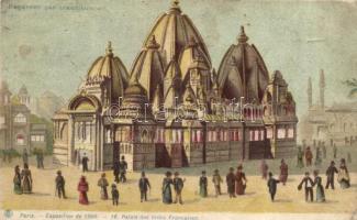 Paris Palace of India, Exhibition 1900, hold to light litho (fa)
