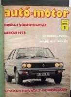 1978 Autó-motor c. folyóirat teljes évfolyama bekötve 2 kötetben