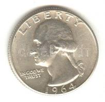 Amerikai Egyesült Államok 1964. 1/4$ Ag "Washington" T:2
USA 1964. 1/4 Dollar Ag "Was...