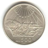 Olaszország 1965. 500L Ag "Alighieri születésének 700. évfordulója" T:2 Italy 1965. 500 Lire Ag "500th Anniversary of the birth of Dante Alighieri" C:XF