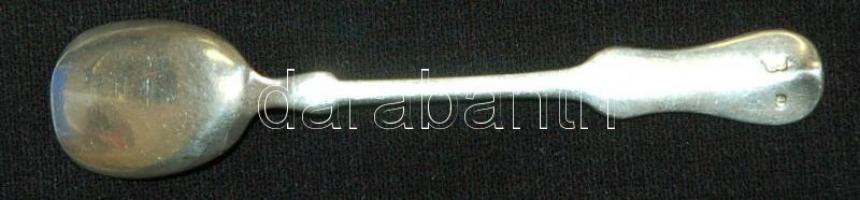 Ezüst (Ag), monogramos kiskanál dianás jelzéssel /
Silver spoon with monogram on handle 7gr