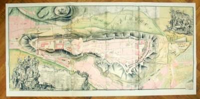 1749 Monumenta Hungarica - Budavár erdősítési térképe reprint, 96x47cm