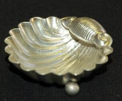 Ezüst (Ag) kagyló alakú fűszertartó dianás jelzéssel / Silver, shell-shaped spice holder 16gr