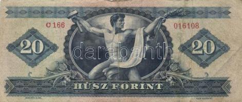1947. 20Ft vágáshibával T:III