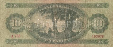 1962. 10Ft fordított hátlapi alapnyomattal "01" T:IV