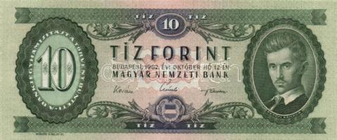 1962. 10Ft (5x) közte egymás utáni sorszámú T:II