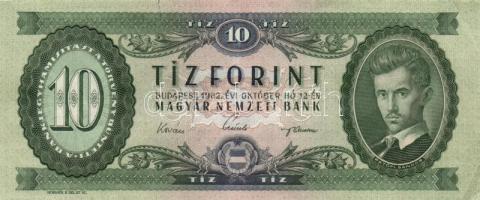 1962. 10Ft (5x) közte egymás utáni sorszámú T:II
