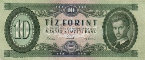 1962. 10Ft (5x) közte egymás utáni sorszámú T:II