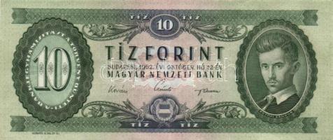 1962. 10Ft (5x) közte egymás utáni sorszámú T:II