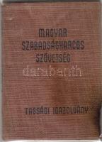 Magyar szabadságharcos Tagsági Igazolványa (1952) 3db tagsági bélyeg+1db segélybélyeggel