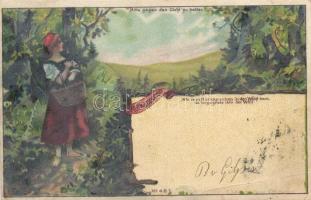 Little Red Riding Hood, hold to light litho (fa)