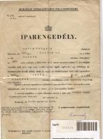 Iparengedély tej árusítására szatócs üzletben (1941)