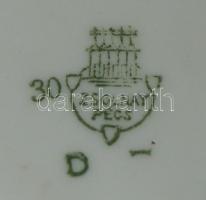 cca 1930 Komplett 6 személyes, virágmintás pajzspecsétes Zsolnay étkészlet, teás és kávés készlettel...