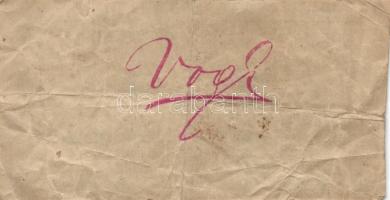 Budapest 1919-25. Központi Távíró Hivatal 50f pénztárjegy T:III