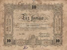 1848. 10Ft "Kossuth bankó" T:III-