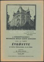 Hódmezővásárhelyi nyomtatvány tétel, benne képeslap, iskolai füzet, ballagási meghívó, évkönyv és ér...