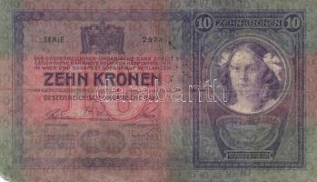 1904. 10K (3x) román körbélyegzővel T:III-,IV