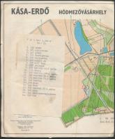 Hódmezővásárhelyi nyomtatvány tétel, benne térkép, képeslapok, levelek