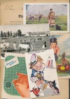 Hódmezővásárhelyi nyomtatvány tétel, benne képeslap, iratok, fotó, fizetési meghagyás, díjelszámolás...