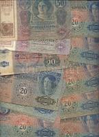 1913. 20K (16x) román körbélyegzővel + 1914. 50K (2x) + 1915. 10K (3x) román körbélyegzővel T:III,III-,IV