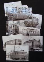 10db régi HÉV járművekről készült fotó