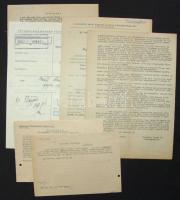 6db klf HÉV irat az 50-es 60-as évekből: fegyelmi vádiratok, jelentések, rendelet, bírósági határozat, stb.