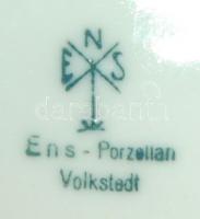 XX. sz eleje: ENS Volkstadt Porzellan rózsás gyertyatartó / 
Flawless chinaware candle-holder 21x24 ...